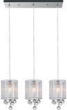 CWI Lighting 5062P24C-3 (Clear + W) Radiant Crystal Chrome Multi Pendant Light