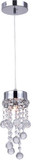 CWI Lighting 5072P5C-R Monica Contemporary Chrome Mini Drop Ceiling Light Fixture