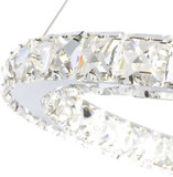 CWI Lighting 5080P24ST-R Ring Contemporary Chrome LED 24" Ceiling Pendant Light