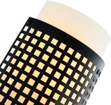 CWI 5209W6B Checkered Contemporary Black Wall Lighting Fixture