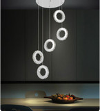 CWI 5417P20ST-R Ring Chrome LED Multi Pendant Light
