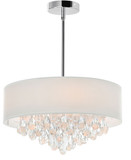 CWI 5443P18C (Off White) Dash Chrome Drum Hanging Light