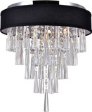 CWI 5523C16C (Black) Franca Chrome Halogen 16" Ceiling Lighting