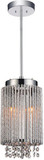 CWI Lighting 5535P6C-R Claire Modern Chrome 6" Mini Drop Ceiling Lighting