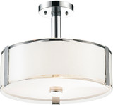 CWI 5571P21C-R Lucie Contemporary Chrome 21" Overhead Lighting Fixture