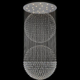 CWI 6608C47C Double Sphere Chrome Halogen 47" Flush Mount Lighting Fixture