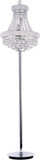 CWI 8001F18C Empire Chrome Floor Lamp