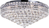 CWI 8002C24C Luminous Chrome 24" Flush Mount Ceiling Light Fixture