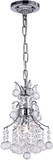 CWI 8012P8C Princess Chrome Halogen Mini Drop Ceiling Light Fixture