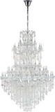 CWI 8318P70C-84 (Clear)-A Maria Theresa Chrome Chandelier Lamp