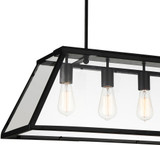 CWI 9601P36-5-101 Alyson Modern Black 36" Kitchen Island Light Fixture