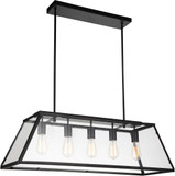 CWI 9601P36-5-101 Alyson Modern Black 36" Kitchen Island Light Fixture