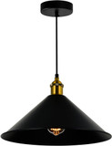 CWI Lighting 9605P14-1-101-B Brave Retro Black Pendant Lighting