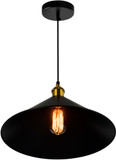 CWI Lighting 9605P14-1-101-B Brave Retro Black Pendant Lighting