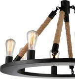 CWI Lighting 9671P32-8-101 Ganges Modern Black Chandelier Light