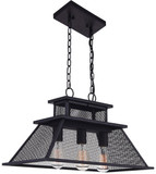 CWI Lighting 9745P24-3-219 Savill Modern Reddish Black 24" Kitchen Island Light