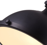 CWI Lighting 9760P12-1-101 Strum Contemporary Black Drop Ceiling Light Fixture