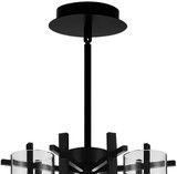 CWI Lighting 9827P18-6-101 Sierra Contemporary Black Pendant Lamp