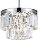 CWI 9969P8-5-601 Weiss Chrome Halogen Mini Pendant Light Fixture