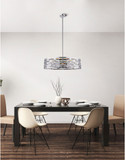 CWI 9975P39-8-601 Petia Chrome 39" Drop Ceiling Light Fixture