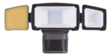 Cyber Tech LF20SMH3-BZ/DL-WW Contemporary Bronze LED Outdoor Security Light w/Motion Sensor