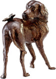 Cyan Design 04689 Dog and Butterfly Rubbed Red Sculpture