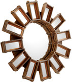 Cyan 09764 Zenobia Contemporary Rustic Wall Mounted Mirror