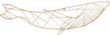 Cyan Design 10389 Whale Of A Wall Contemporary Gold Wall Decor