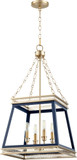 Cyan 10904 Gerard Modern Blue and Aged Brass Foyer Lighting