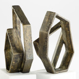 Cyan Design 11508 Euclid Contemporary Bronze Metal and Marble Bookends