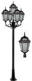 Dabmar GM2305-B-FROST 5 Light Post Top Black Outdoor Post Light