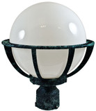 Dabmar GM260-VG Cast Aluminum Globe Contemporary Verde Green Outdoor Pole Lighting Fixture Top