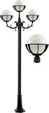 Dabmar GM2630-B Cast Aluminum Globe Modern Black Exterior Post Lighting