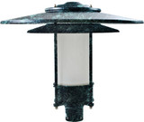 Dabmar GM510-LED30-VG-FROST Large Hat Top Contemporary Verde Green LED Outdoor Pole Lighting Fixture Top