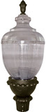 Dabmar GM680-BZ Clear Acorn Contemporary Bronze Exterior Post Light Fixture Top