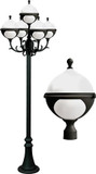 Dabmar GM9705-B Natalie Modern Black Exterior Post Light Fixture