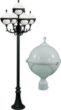 Dabmar GM9705-LED16-W Natalie Contemporary White LED Outdoor Post Light Fixture