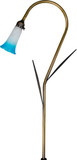 Dabmar LV114L-ABS-BLUE Contemporary Antique Brass Halogen Low Voltage Outdoor Pathway Landscape Lighting