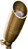 Dabmar LV235-BS Modern Polished Brass Halogen Low Voltage Exterior Directional Landscape Spot Lighting with Hood