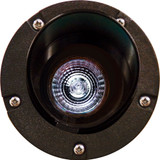 Dabmar LV347-BZ Modern Bronze Halogen Low Voltage Outdoor Polybutylene Terephthalate Adjustable In-Ground Well Light with Hood