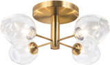 Dainolite ABI-204SF-VB-CLR Abii Modern Vintage Bronze / Clear Halogen Ceiling Light Fixture