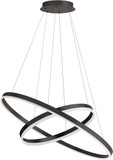 Dainolite CIR-1497C-MB Circulo Modern Matte Black / White LED Hanging Light