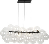 Dainolite CMT-418HP-CLR-MB Comet Modern Clear / Matte Black Halogen Kitchen Island Light