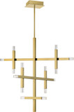 Dainolite FCS-3656C-AGB Francesca Modern Aged Brass / Frosted LED Chandelier Light