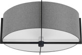 Dainolite PST-153SF-MB-GRY Preston Contemporary Grey / Black Flush Lighting