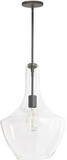 Dainolite PTL-121P-MB Petalite Modern Clear / Matte Black Pendant Light