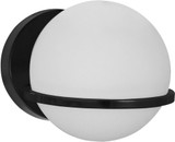 Dainolite SOF-61W-MB Sofia Modern Black / White Halogen Lamp Sconce