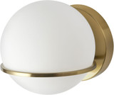 Dainolite SOF-61W-AGB Sofia Modern Aged Brass / White Halogen Sconce Lighting