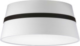 Dainolite SYM-153SF-MB-WH Symphony Contemporary White / Black Flush Mount Lighting Fixture