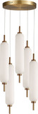 Dainolite TYA-1250LEDP-AGB Typha Modern Aged Brass LED Multi Pendant Lamp